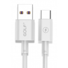 Golf Καλώδιο USB σε Type-C, QC 5A, Άσπρο