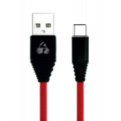 Powertech Καλώδιο USB σε Type-C, Βraided, Κόκκινο
