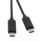 Powertech Καλώδιο Type-C σε Type C, Μάυρο