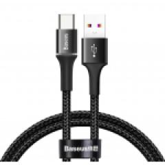 Baseus Καλώδιο USB σε Type-C Braided, Fast Charging, Μαύρο