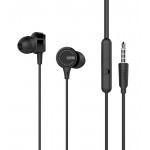  UIISII Earphones U8, heavy bass, mic, 102db, 1.2m, μαύρα